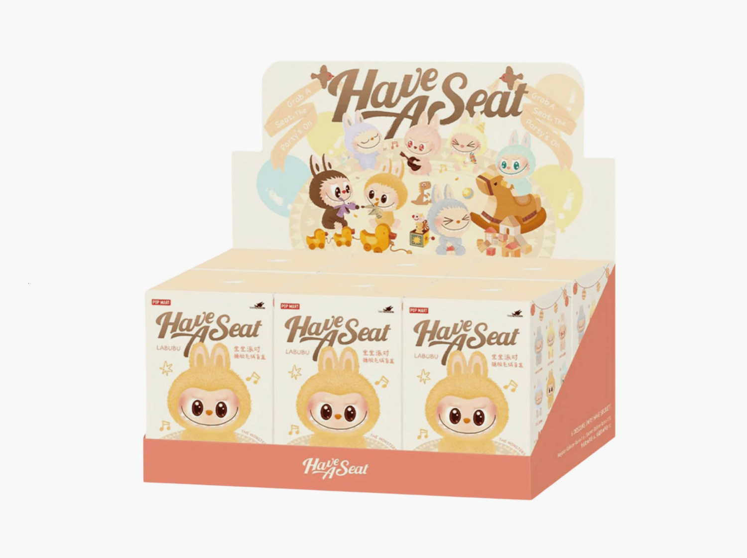 Pop Mart Labubu The Monsters Have a Seat Vinyl Plush Sealed Case (6 Blind Boxes) 