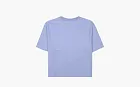 Sporty & Rich Italic Logo Cropped T-Shirt Purple