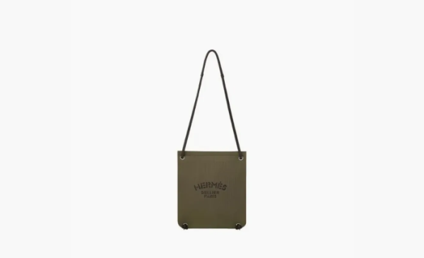 Hermes Cotton Shoulder Bag Regular Khaki  Hermes Cotton Shoulder Bag Regular Khaki