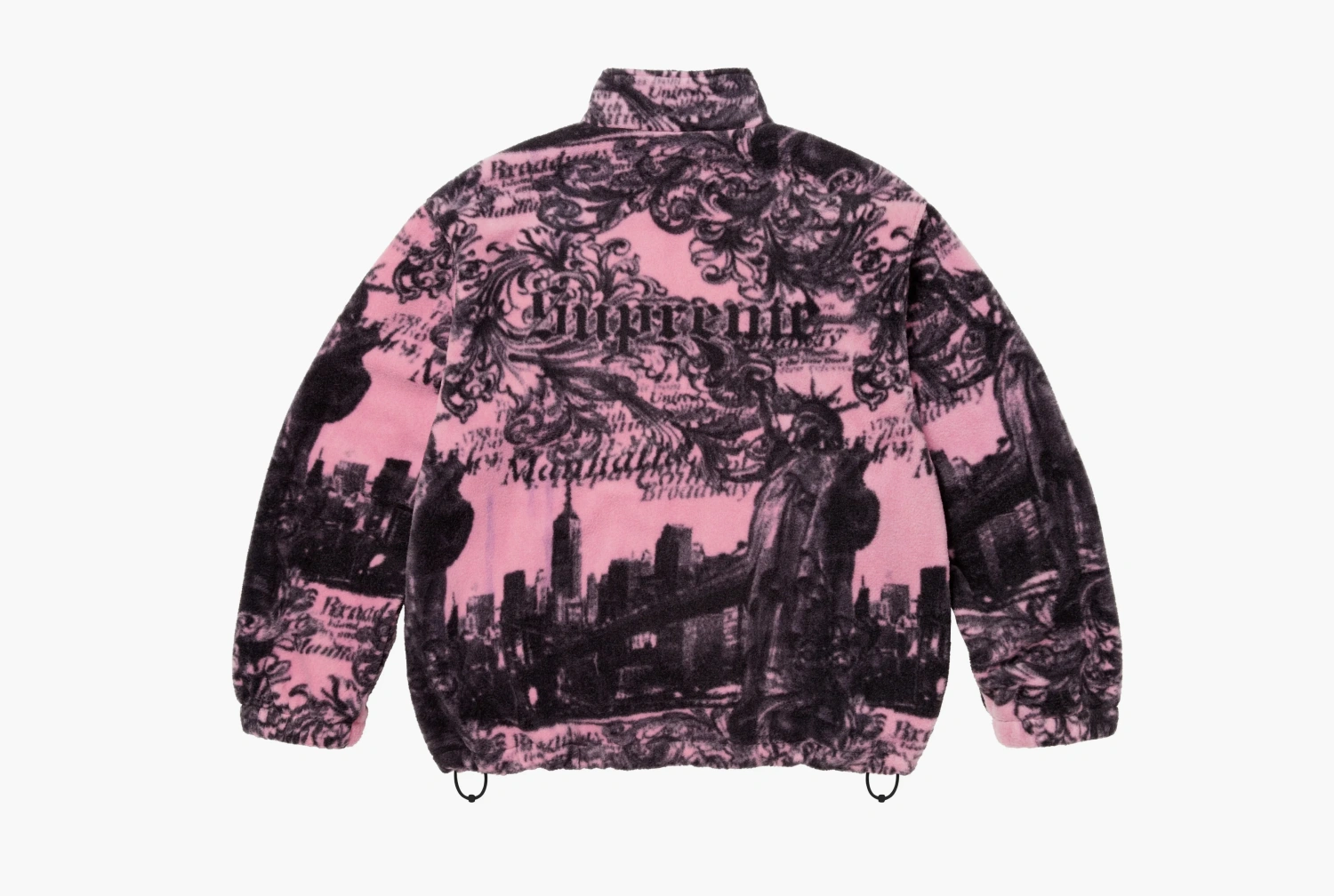 Supreme New York Fleece Jacket Pink 