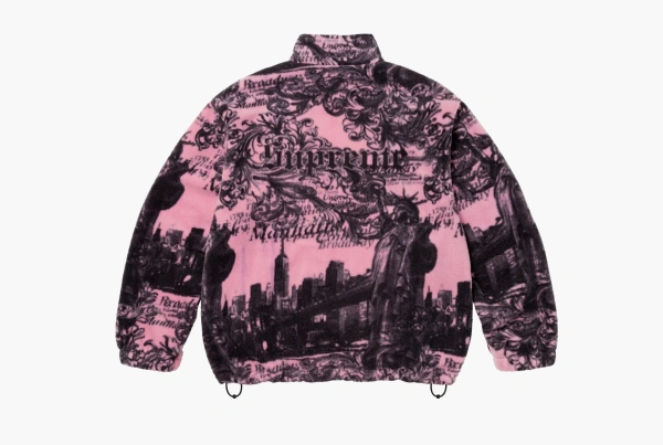 Supreme New York Fleece Jacket Pink 