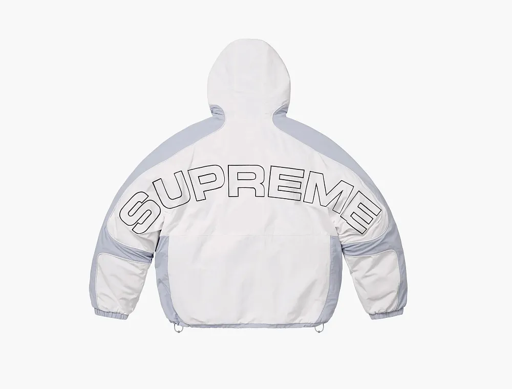 Supreme Faux Fur Reversible Hooded Track Jacket  White
