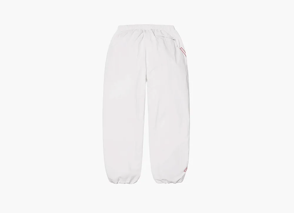 Supreme  Spellout Embroidered Track Pant  White