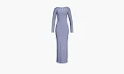 SKIMS Soft Lounge Long Sleeve Dress Blue