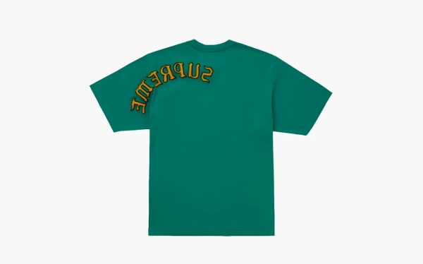 Supreme Contrast Appliqué Short-Sleeve Top Green 