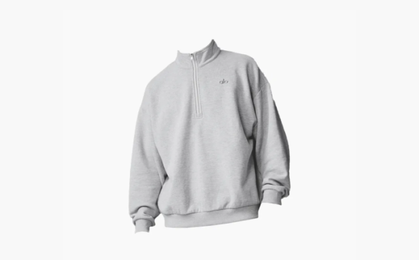 Alo Yoga Accolade Zip Pullover Grey  Alo Yoga Accolade Zip Pullover Grey