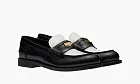 Miu Miu Leather Loafers White Black