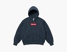 Supreme x MM6 Maison Margiela Box Zip Up Hooded Sweatshirt Navy
