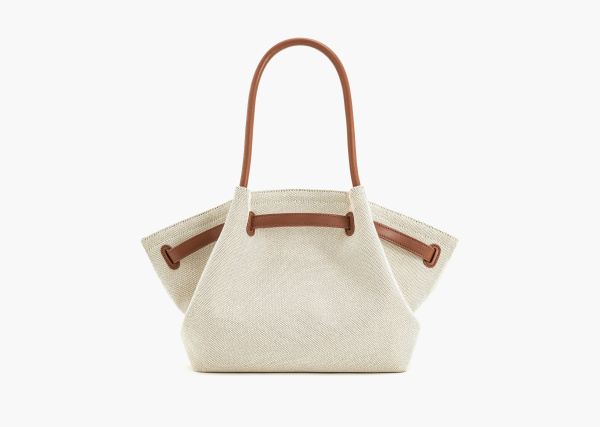 JW PEI Hana Medium Tote Bag Brown Canvas 