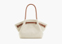 JW PEI Hana Medium Tote Bag Brown Canvas 