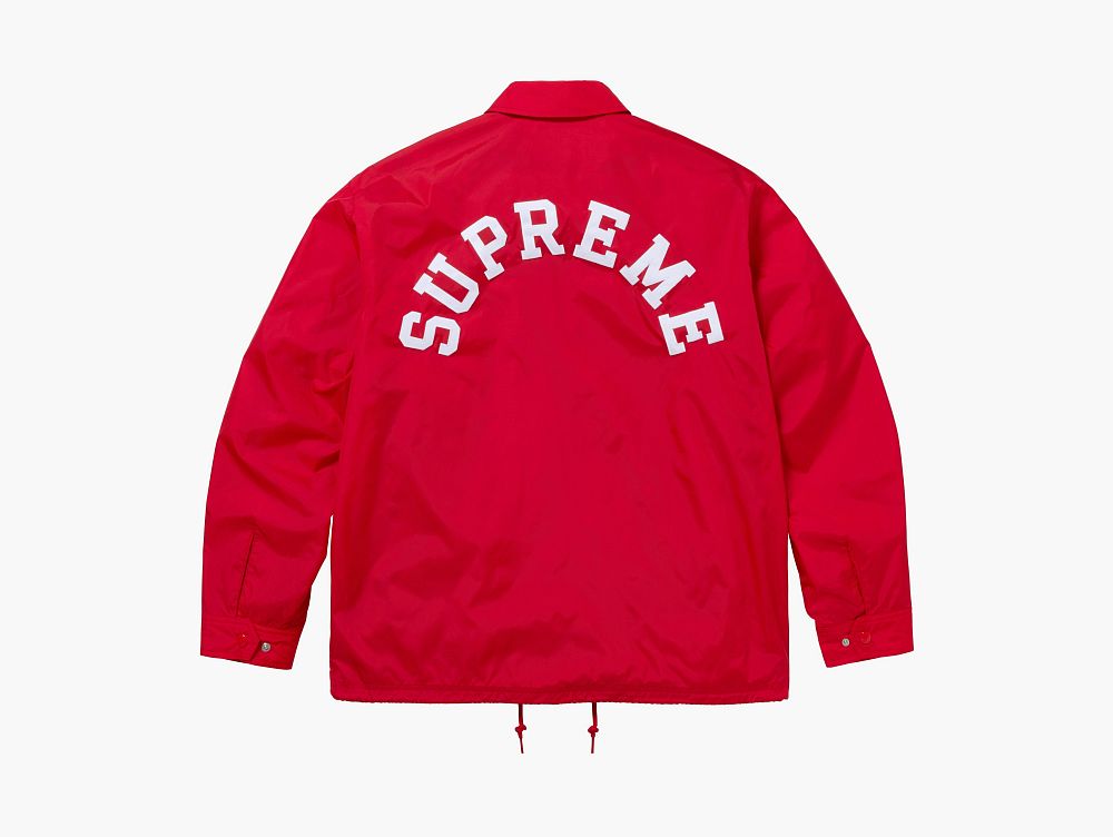 Supreme x Champion Coaches Jacket Red