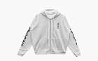 Chrome Hearts Vertical Logo FU Hood Zip Up Hoodie White