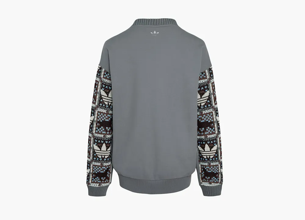 Adidas Originals Crafted Crewneck Sweatshirt Grey Three