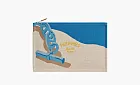 Hermès Mainland Cotton Canvas Bag Clutches Sky Blue