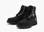 Timberland 6 Inch Premium Waterproof Boots WMNS Black Nubuck With Silver Logo 