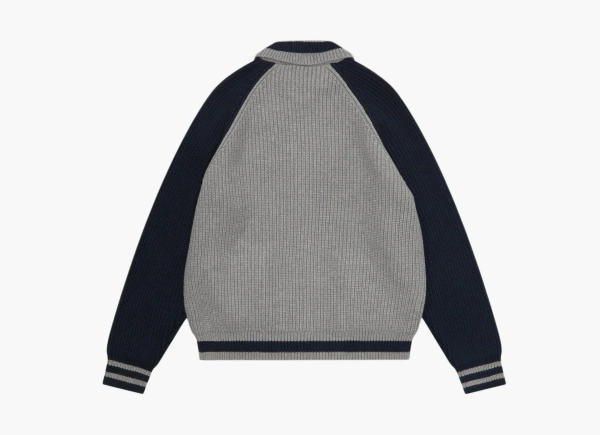 UNDEFEATED Knit Varsity Jacket Grey 
