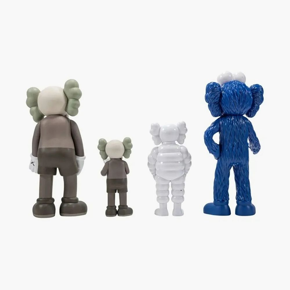 Kaws Family Vinyl Figures Brown Blue White