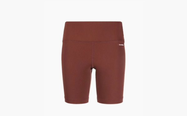 Sporty & Rich Logo Ribbed Biker Shorts WMNS Red 