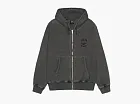 Stussy Stock Link Zip Hoodie Pigment Dyed Black