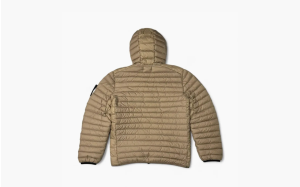 Stone Island Gray Garment-dyed Down Jacket Brown  Stone Island Gray Garment-dyed Down Jacket Brown