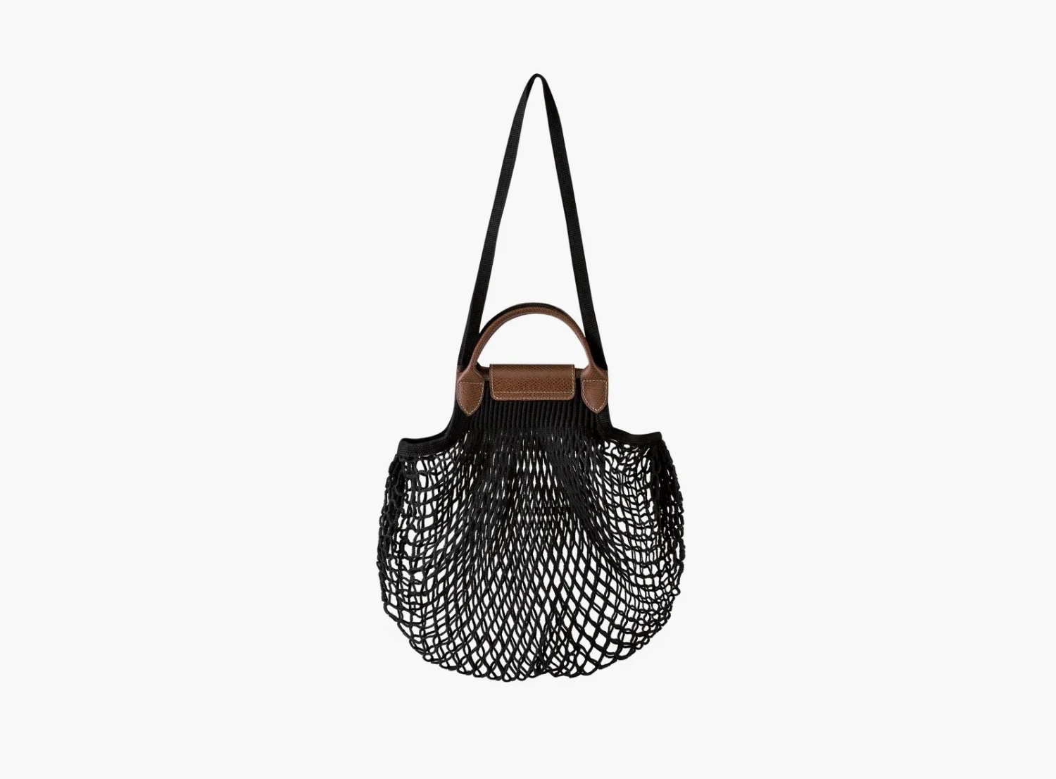 Longchamp Le Pliage Filet Top Handle Bag  Black 