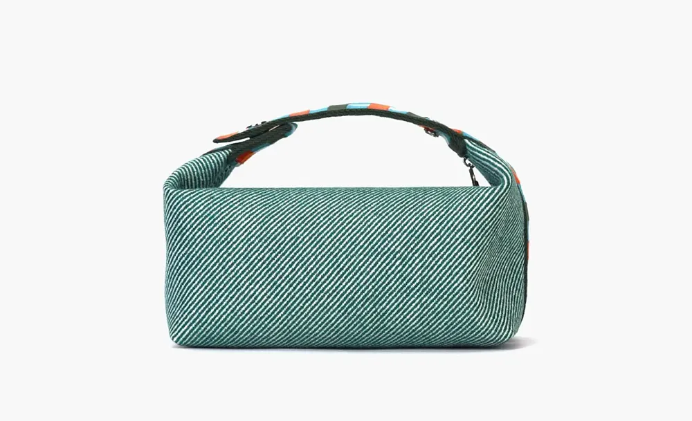 HERMES Bride a Brac Wool Storage Bags Dark Green