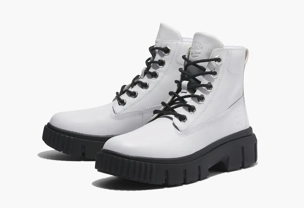 Timberland Greyfield Leather Boots WMNS White Full Grain