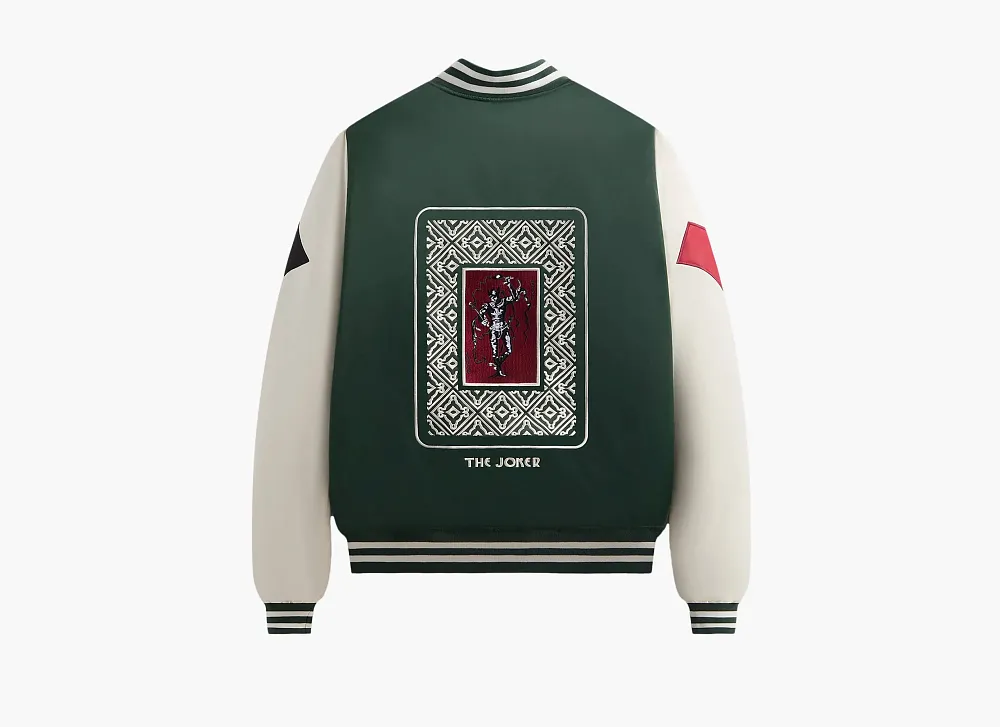 Kith x Batman Joker Satin Bomber Jacket Ivy Green