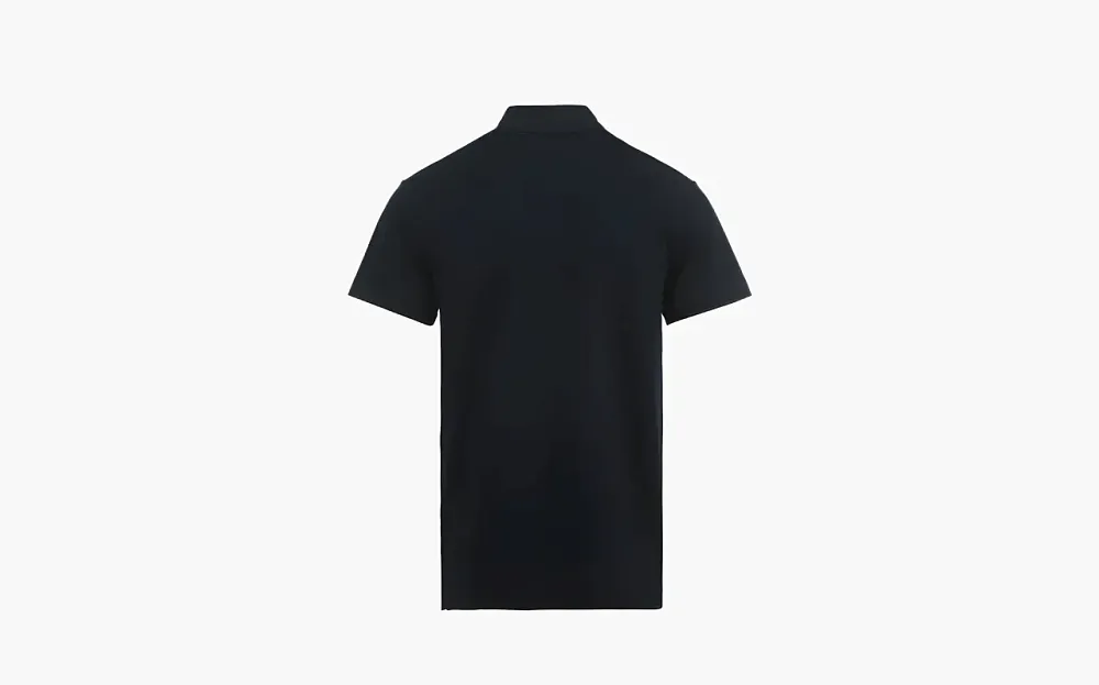 Burberry Embroidered Short Sleeved Polo Shirt Dark Blue