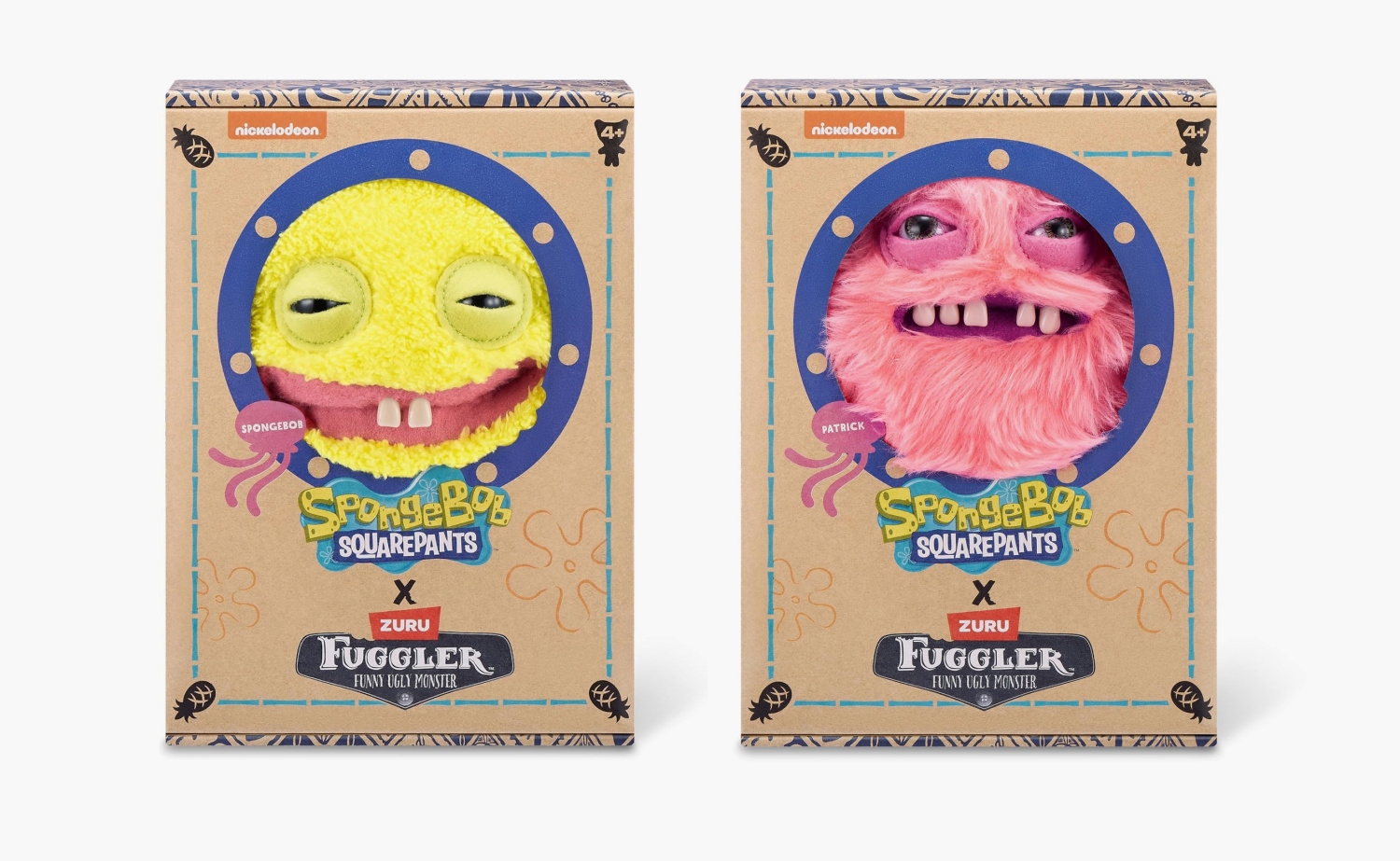 Fuggler Plush Bundle Set "SpongeBob SquarePants & Patrick Star" (23.7 CM) 