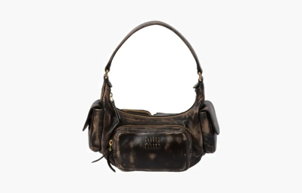 Miu Miu Nappa Leather Pocket Bag Sand / Coffee 