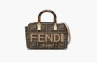Fendi By The Way FF Jacqard Mini Canvas Tote Bag Brown 