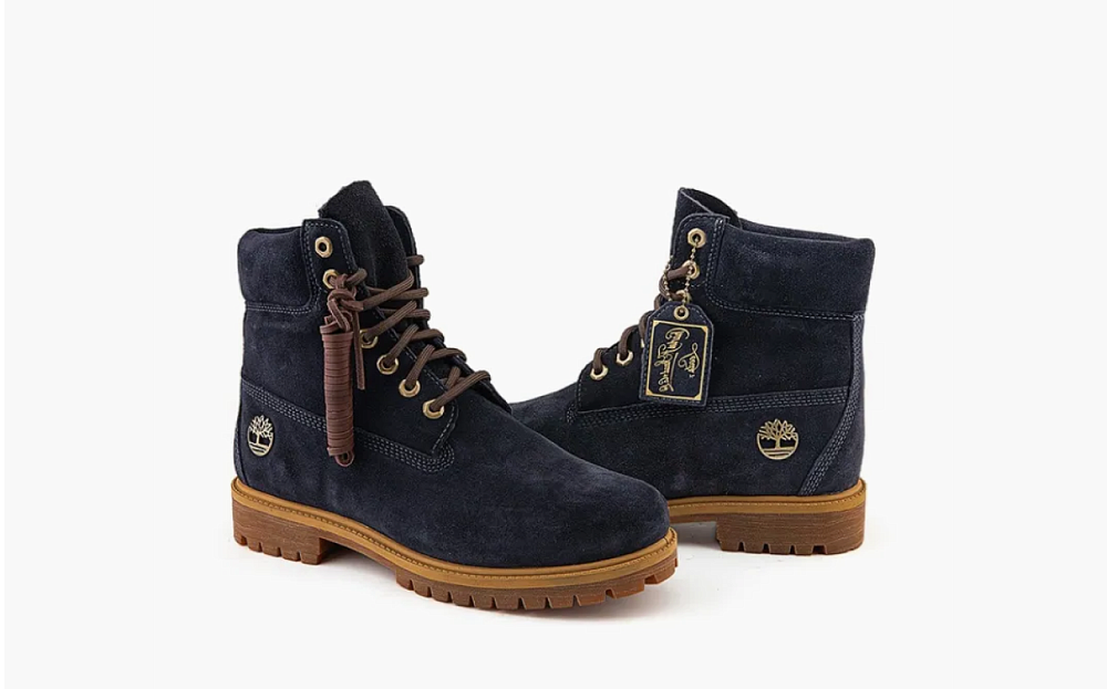 Timberland C.F. Stead Indigo Suede Heritage 6 Inch Boot Dark Blue