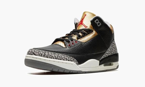 Air Jordan 3 WMNS Black Cement Gold 