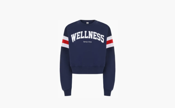 Sporty & Rich Slogan-print Sweatshirt Marine Blue 