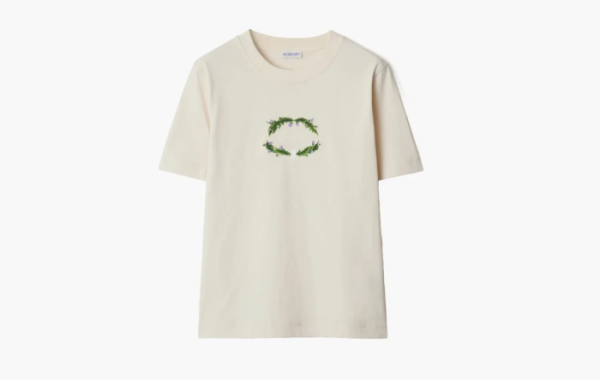 Burberry Thistle Logo Cotton T-shirt  Tundra 