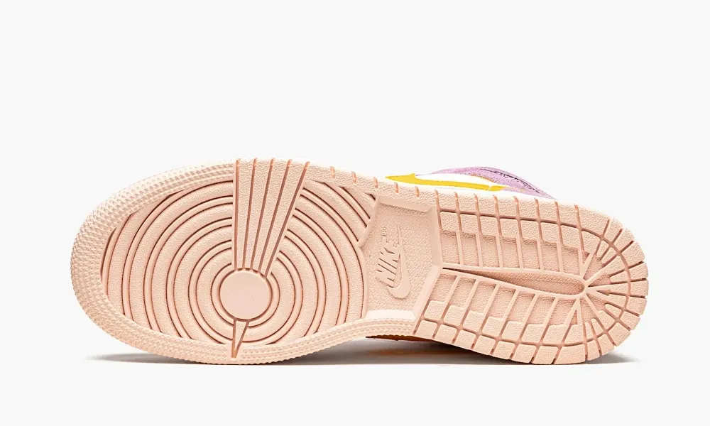 Air Jordan 1 Mid SE GS Arctic Pink University Gold