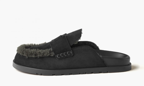 Hermes Go Mule Noir / Anthracite 