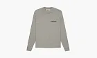 Fear Of God Essentials Long Sleeve Ss22 Tee Dark Oatmeal Logo