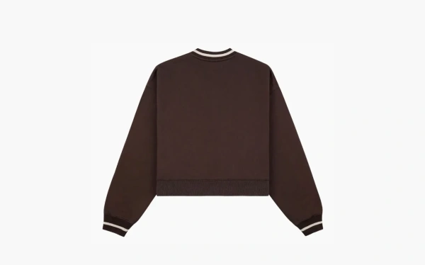 Sporty & Rich Classic Logo Cotton Sweatshirt Brown  Sporty & Rich Classic Logo Cotton Sweatshirt Brown