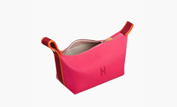 Hermes Fabric Cosmetic Bag Pink 