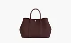 Hermes Garden Party Canvas With Leather Garden Bag Brown