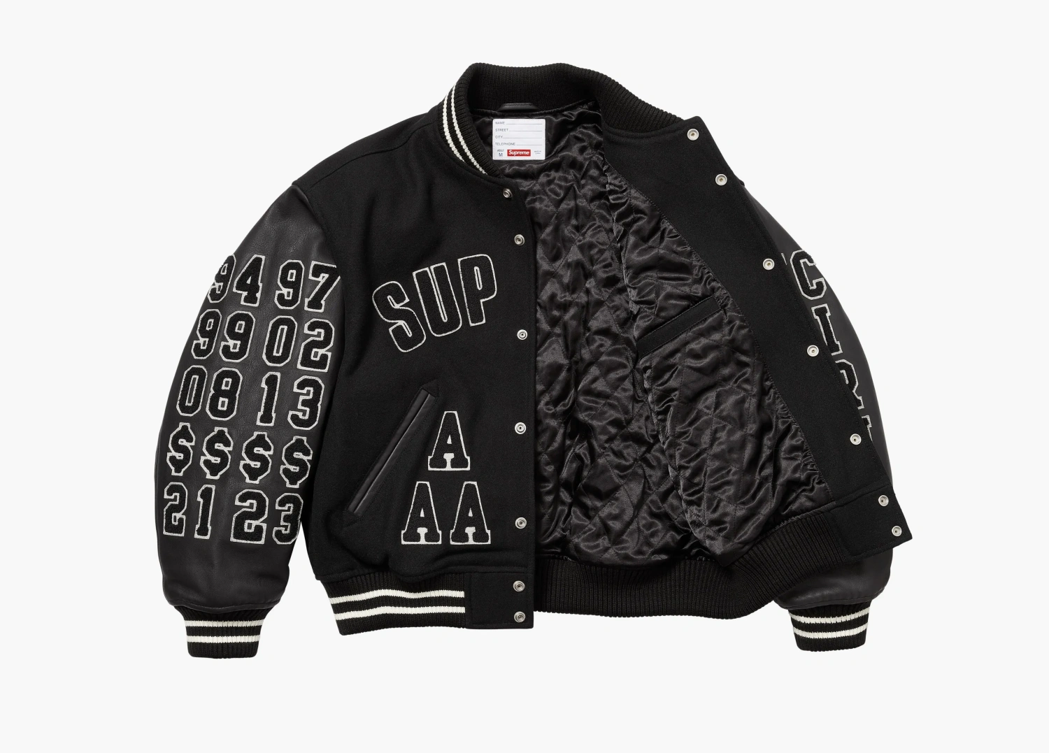 Supreme Praises Varsity Jacket Black 