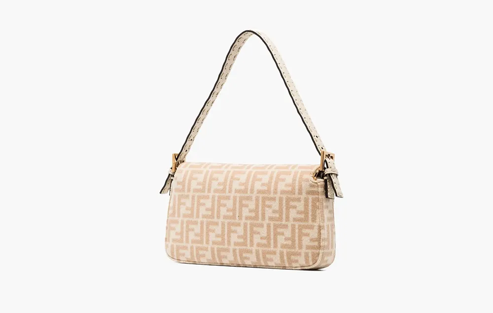 Fendi Baguette 1976 Large Wool Bag Beige/Brown