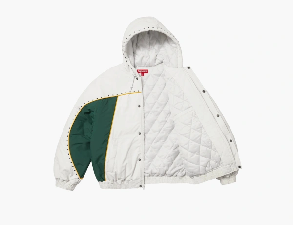 Supreme Studded Stadium Jacket White 