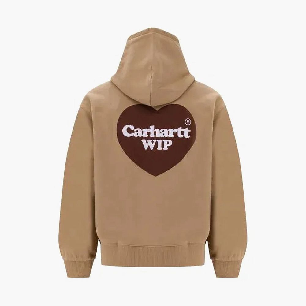 Carhartt WIP Heart Logo Hooded Sweatshirt Tan