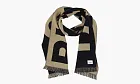 Burberry Logo Wool Jacquard Scarf Beige