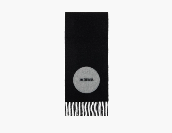 Jacquemus La Casa The Round Square Scarf Black 