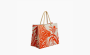 Hermès Tigre A L'Ananas H Canvas Tote Bag "Orange & Coral" 
