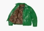 Supreme x Schott Leather Racer Jacket Green 
